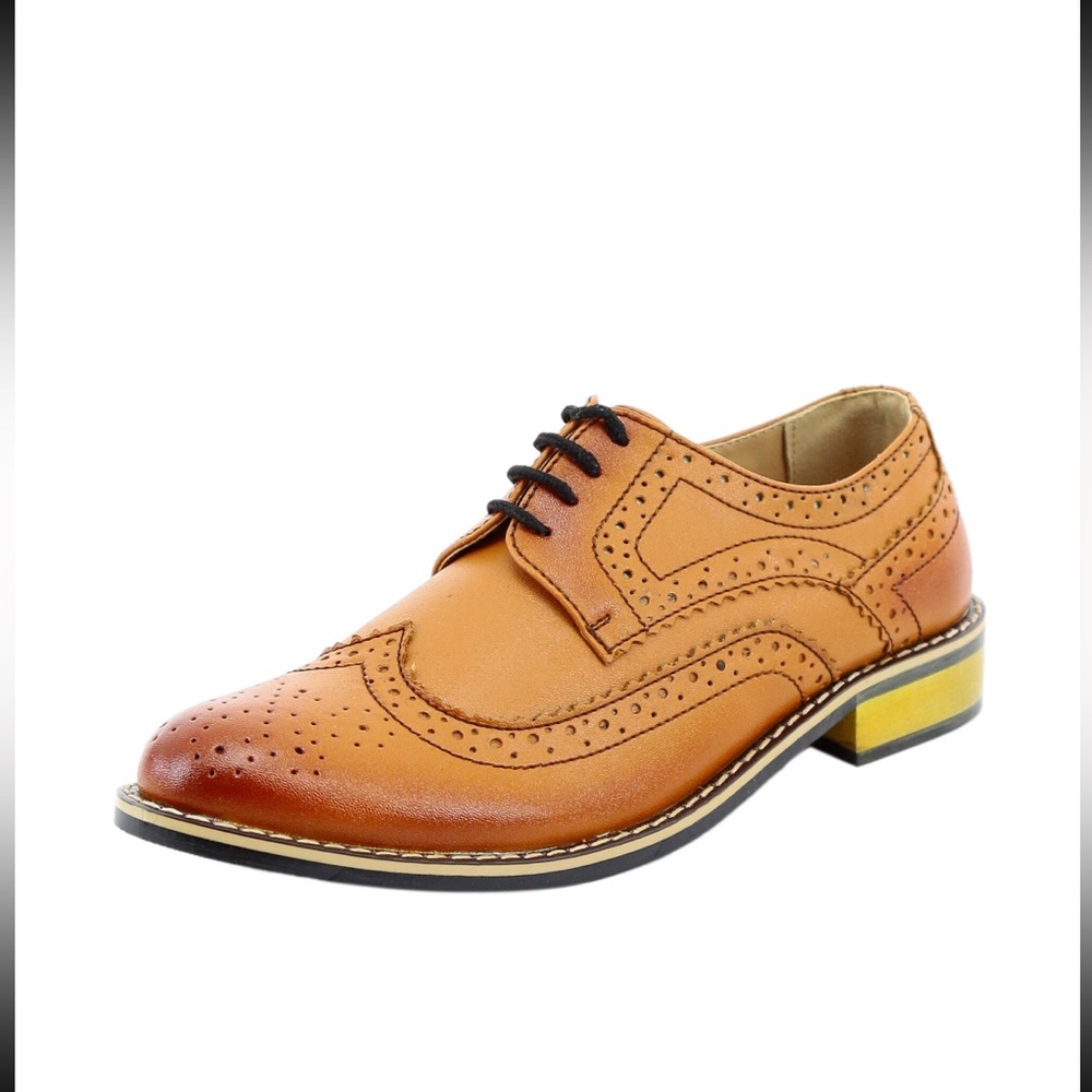 Brown Leather Toddler Dress Shoe